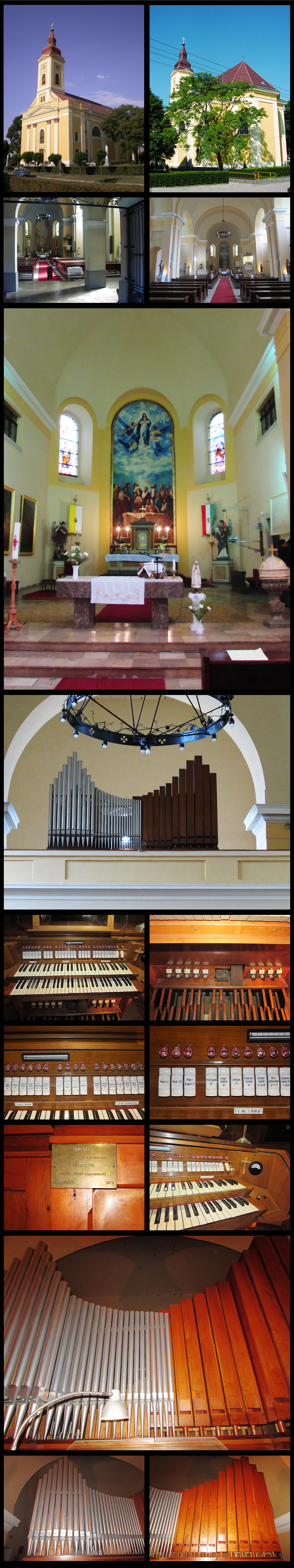 Assumption Parish Church in Polgar and Gonda-Erdosi Organ