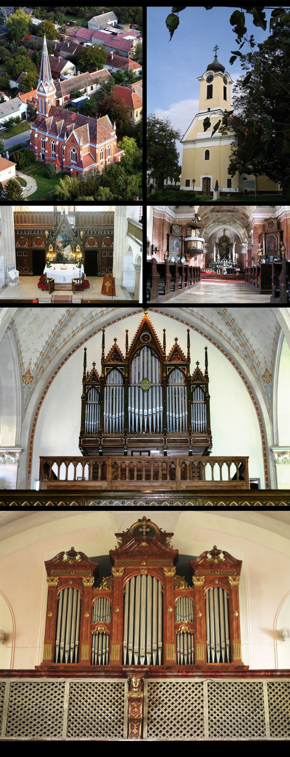 The Catholic and the Reformed Church of Kormend, and Angster Organs